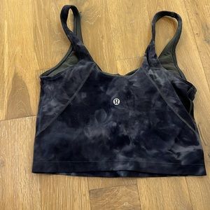 Lululemon blue tie dye align cropped tank